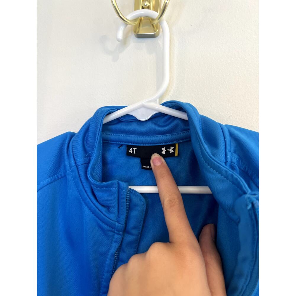 Under Armour Blue Black Zip Up Athletic Jacket 4T Toddler - Picture 3 of 3
